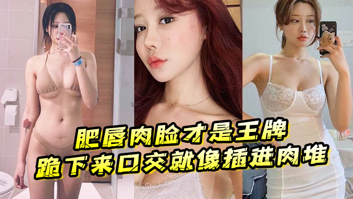 肥唇肉脸才是王牌，跪下来口交就像插进肉堆，忍不住想把她操烂