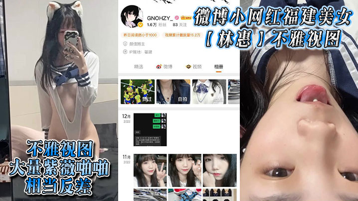 微博小网红福建美女【林惠】不雅视图，大量紫薇啪啪，相当反差
